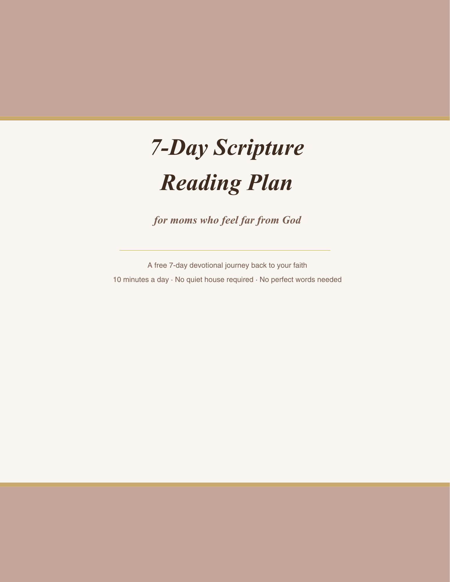 Free: 7-day scripture reading plan for moms struggling in their faith